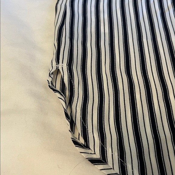 LOFT Striped Crossover Back Yoke Utility Blouse - Picture 14 of 16